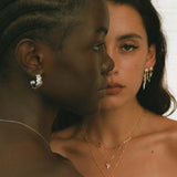 Elegant Rio Stacked Triple Hoop Illusion Earrings in 14k Gold Vermeil & Sterling Silver