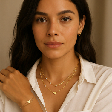 CapeGlow® Naledi – 3-Piece Pearl Heart Jewelry Set✨ Capeglow