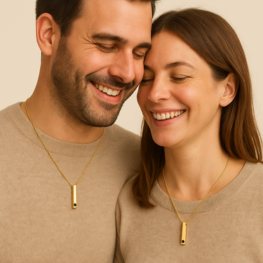 CapeGlow® Memory 3D Bar – Photo Projection Necklace (Unisex)