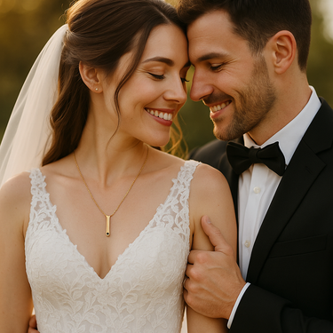 CapeGlow® Eternal Love 3D Bar – Photo Projection Necklace (Unisex)