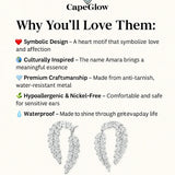 CapeGlow® Amara – Elegant Heart-Shaped Grace Earrings Capeglow