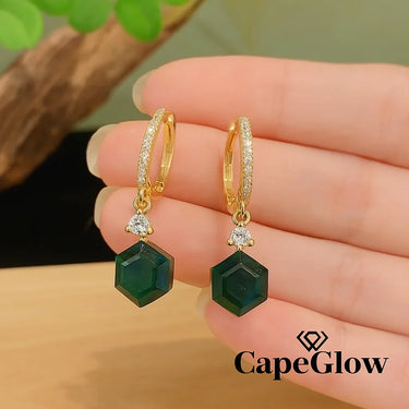 CapeGlow® Thando – Sapphire Illusion Charm Earrings💙 Capeglow