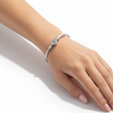 Personalized Stainless Steel "Heart" Initial Bracelet - Elegant & Timeless Gift