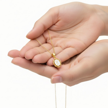 Personalized "Glow" Initial Necklace - Elegant Stainless Steel Jewelry