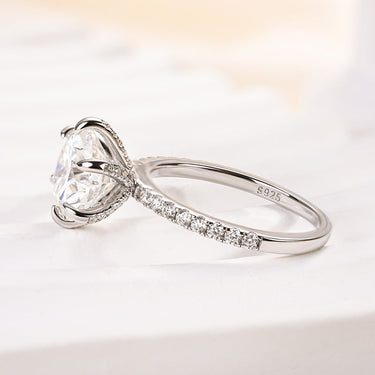 Louily 3.0 Carat Moissanite 6 Prong Round Cut Engagement Ring