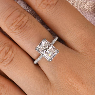 Louily Elegant 4.5Ct Radiant Cut Engagement Ring Promise Ring For Her