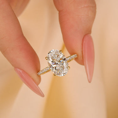 4.0Ct Oval Cut Engagement Ring Promise Ring For Her In Sterling Silver