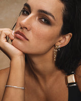 Kalani Stacked Triple Illusion Earrings - Bold Statement Gold Vermeil