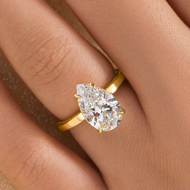 Classic 4.0Ct Pear Cut Engagement Ring Promise Ring In Sterling Silver