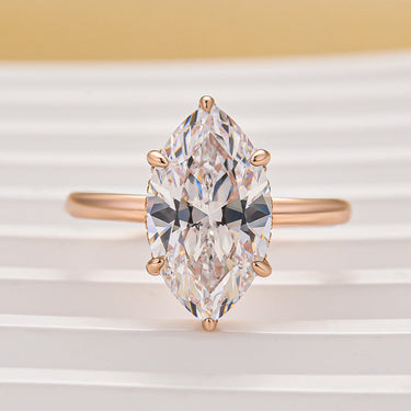 Louily Fashion Marquise Cut Women's Engagement Ring In Sterling Silver