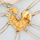 CapeGlow® Puzzle Of Love - Personalized Heart Puzzle Name Necklace CapeGlow