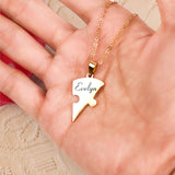 CapeGlow® Puzzle Of Love - Personalized Heart Puzzle Name Necklace CapeGlow