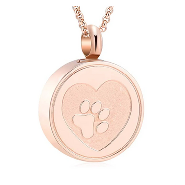 Always Near Paw-Heart Urn Pendant