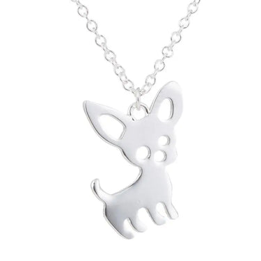 Chihuahua Silhouette Pendant — Stainless Steel