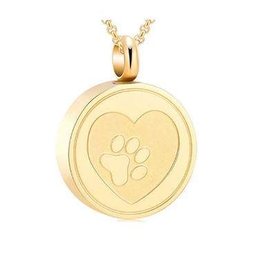 Always Near Paw-Heart Urn Pendant