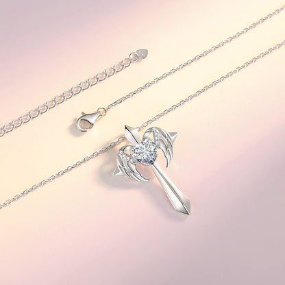 CapeGlow® Ziyanda – Angel Wings Cross Necklace Capeglow