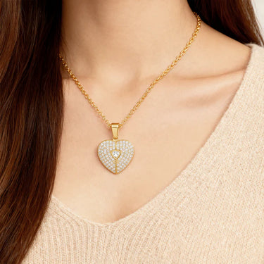 CapeGlow® Golden Heart Wings – Personalized Name & Date Angel Necklace