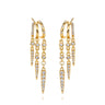 Elegant Rio Stacked Triple Hoop Illusion Earrings in 14k Gold Vermeil & Sterling Silver