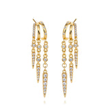 Elegant Rio Stacked Triple Hoop Illusion Earrings in 14k Gold Vermeil & Sterling Silver