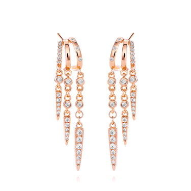 Elegant Rio Stacked Triple Hoop Illusion Earrings in 14k Gold Vermeil & Sterling Silver