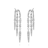 Elegant Rio Stacked Triple Hoop Illusion Earrings in 14k Gold Vermeil & Sterling Silver