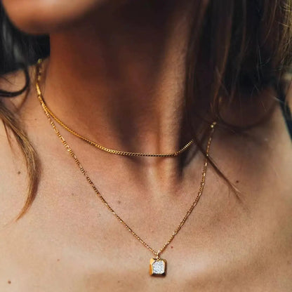 CapeGlow® Unisex Box Chain Necklace - 1.2mm Stainless Steel Choker in Gold or Silver - Style for Effortless Elegance