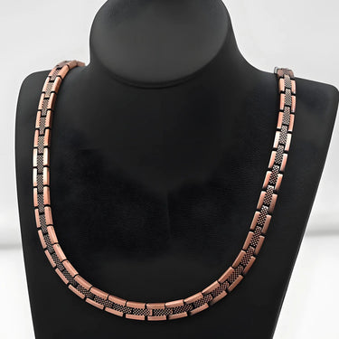 CapeGlow® Premium Pure Copper Necklace with Ultra Strength Magnets Collar (Men)