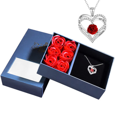 CapeGlow® Ama – Heart Crystal Necklace Gift Box Capeglow