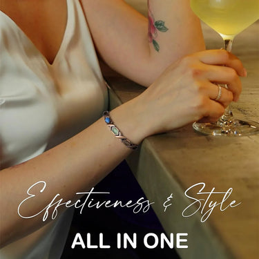 CapeGlow® Pure Copper Magnetic Bracelet with Turquoise | 3500 Gauss Energy & Detox