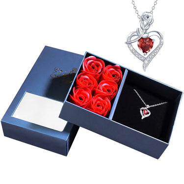 CapeGlow® Ama – Heart Crystal Necklace Gift Box Capeglow