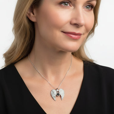 CapeGlow® Eternal Guardian – Personalized Photo Angel Wings Necklace