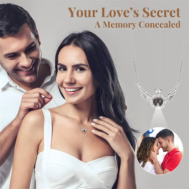 CapeGlow® Celestial Wings – Personalized Photo Angel Pendant Necklace