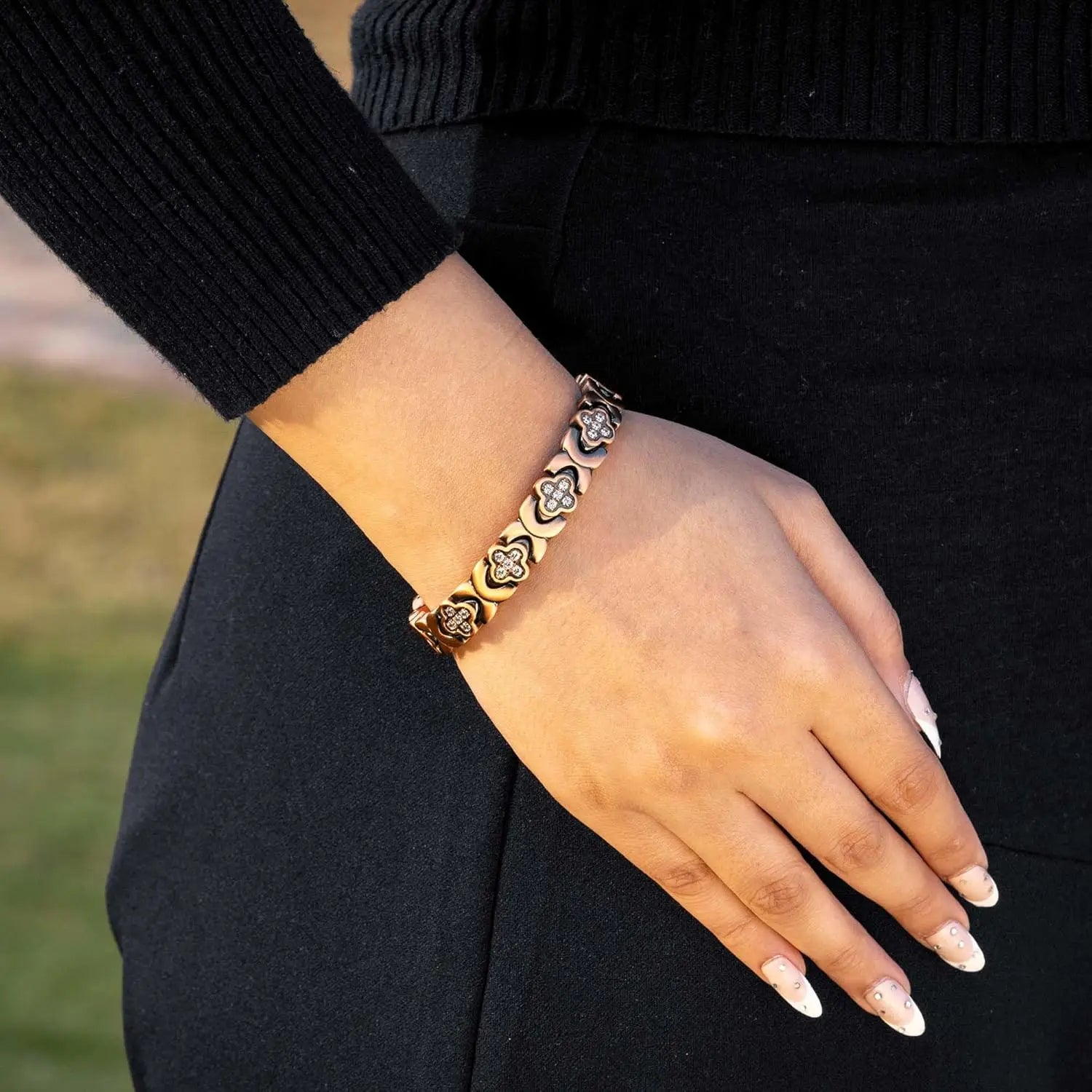 CapeGlow® LumaCraft® Pure Copper Bracelet Four-Leaf Harmony (Women)