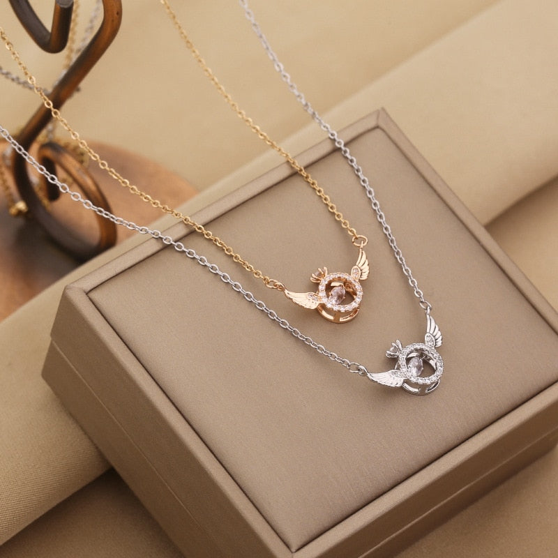 CapeGlow® Serapha – Elegant Angel Wings Necklace Capeglow