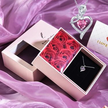 CapeGlow® Ama – Heart Crystal Necklace Gift Box Capeglow