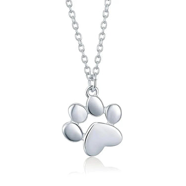 Dog Paw Print Pendant — Stainless Steel