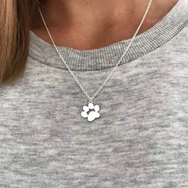 Dog Paw Print Pendant — Stainless Steel