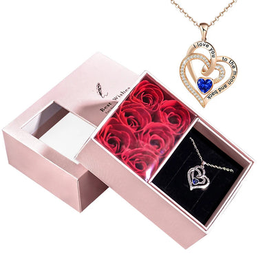 CapeGlow® Ama – Heart Crystal Necklace Gift Box Capeglow