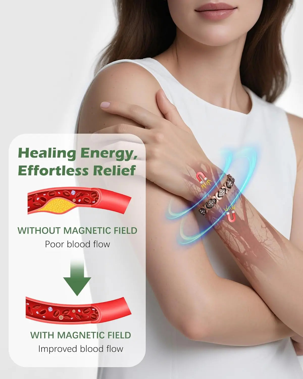 CapeGlow® LumaCraft® Pure Copper Bracelet Four-Leaf Harmony (Women)