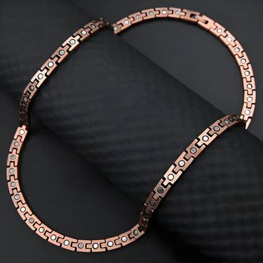 CapeGlow® Premium Pure Copper Necklace with Ultra Strength Magnets Collar (Men)