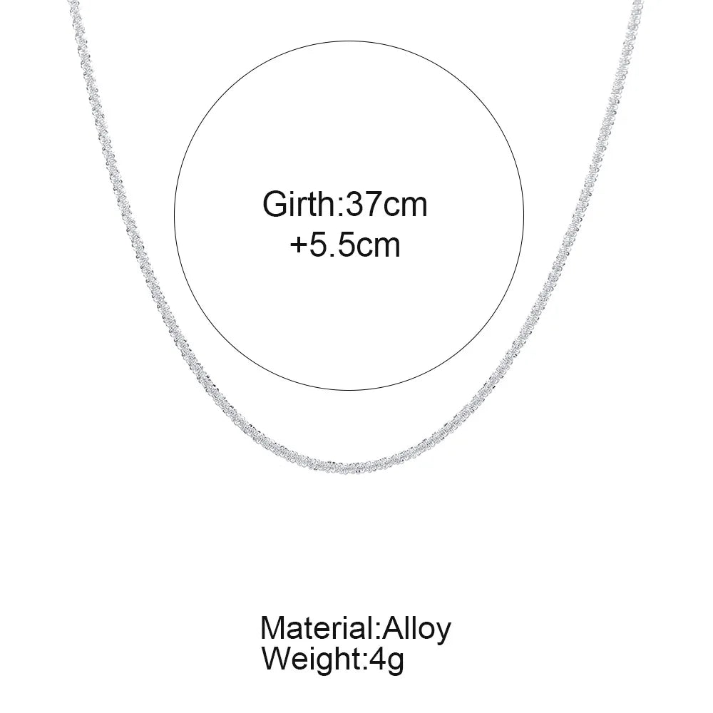 CapeGlow® Sparkling Silver Choker Necklace - Elegant Adjustable Design for Radiant Style
