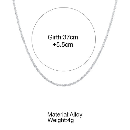 CapeGlow® Sparkling Silver Choker Necklace - Elegant Adjustable Design for Radiant Style