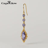 CapeGlow® Zanele – Purple Crystal Tassel Earrings Capeglow