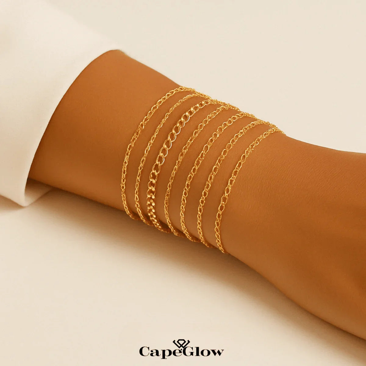 CapeGlow® Nandi – 11-Piece Chain Bracelet Set Capeglow