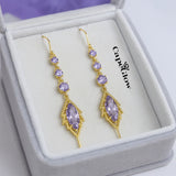 CapeGlow® Zanele – Purple Crystal Tassel Earrings Capeglow