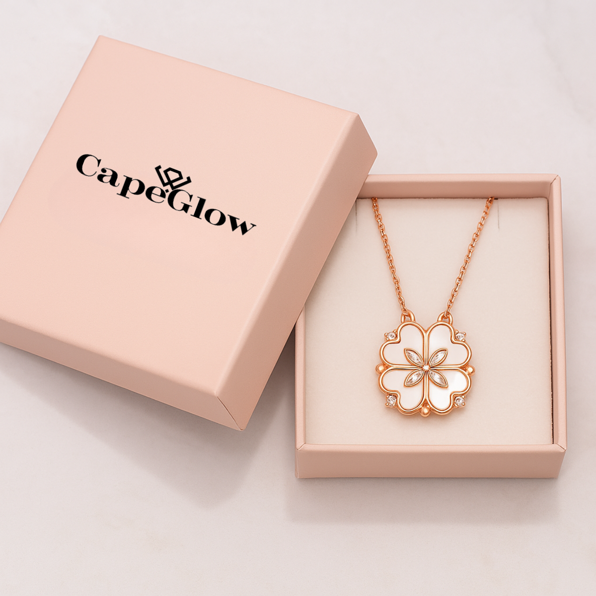 CapeGlow® Lerato – Iconic Clover Necklace Celebrate Love, Luck, and Individuality
