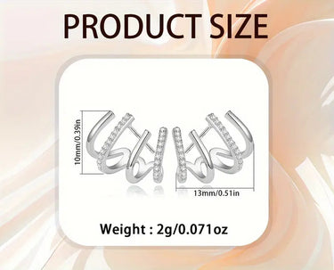 CapeGlow® Amara – S925 Multi-Claw Illusion Earrings Capeglow