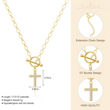 Elegant Diamond Accent Sterling Silver Toggle Cross Necklace - Timeless Faith Jewelry