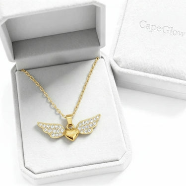 CapeGlow® Engravable "Little Angel" Stainless Steel Necklace - Personalized Memorial & Protection Jewelry