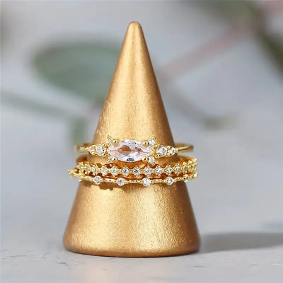 CapeGlow® Liana Liyana – Rose Gold Stacking Ring Set